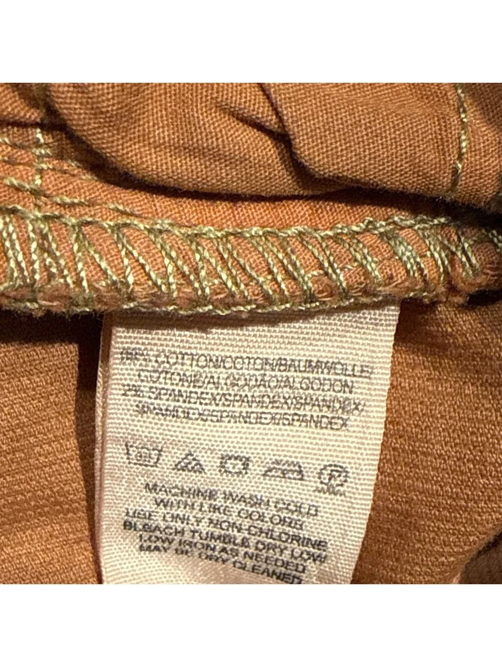 Free People Corduroy Pants Women’s 30 Rust Orange Stretch Skinny Slim Fit